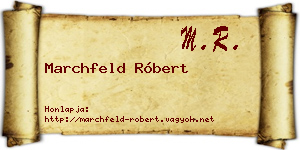 Marchfeld Róbert névjegykártya
